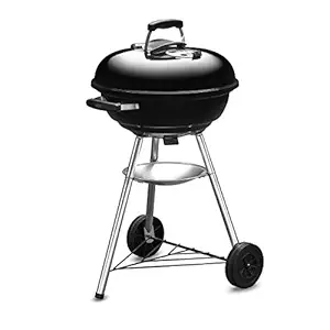 Weber 47Cm Compact Grill W/Therm Black Asia, Free Standing, Charcoal