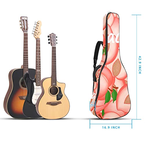 Housse imperméable pour guitare acoustique avec double bandoulière et poche Rose pêche, Multicolore 09, 42.9×16.9×4.7 in… - Les Beatles, Paul McCartney, John Lennon, RIngo Starr, George Harrison Housse imperméable pour guitare acoustique avec double bandoulière et poche Rose pêche, Multicolore 09, 42.9x16.9x4.7 in… – Image 6