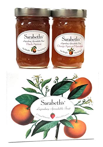 Sarabeth's Two Jar Gift Box Set - Two 9 Oz. Jars - Peach Apricot & Orange Apricot Marmalade #TOP20