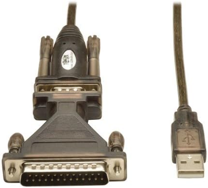 TRIPP LITE USB to RS232 Serial Adapter Cable USB-A to DB25 DB9 M/M 5-Feet (U209-005-DB25)