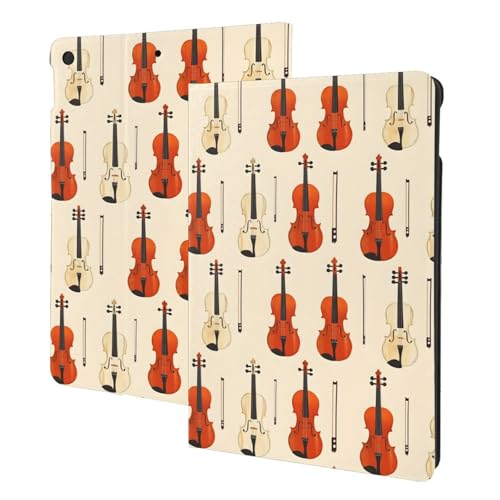 Coque iPad 10.2 violon vintage avec fonction veille réveil automatique