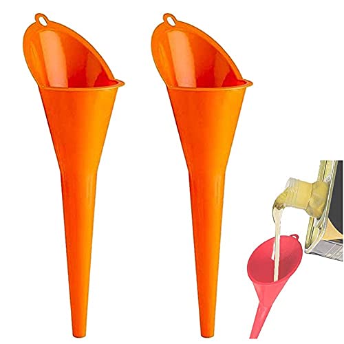 Entonnoir Huile Moteur, Entonnoir Voiture En Plastique, Entonnoirs Extra Longs Pour Transmission D'huile Moteur Moto Locomotive Voiture (2 Pièces)