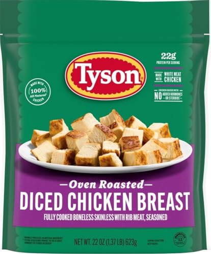 Tyson Grilled & Ready Fully Cooked Oven Roasted Diced Chicken Breast, 22 oz. (Frozen)