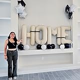 40 Inch Beige HOME Balloon for Housewarming Party Decorations, Large Cream New Home Welcome Balloon Letter Banner, Ivory White Sand Home Balloon Sign for House Warming Homecoming Party Decor Supplies - Image 9