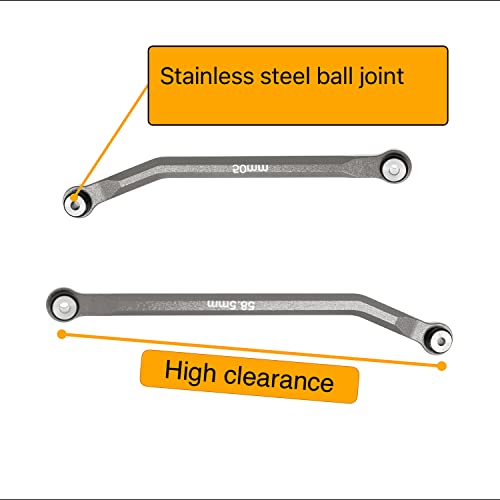 CODA RACING High Clearance Links Set Steering Rod Tie for AXIAL 1/24 SCX24 AXI00001 C10 AXI00002 Wrangler JLU AXI00006 Bronco Upgrades RC Crawler Car by CODA RACING - Used condition - Image 4
