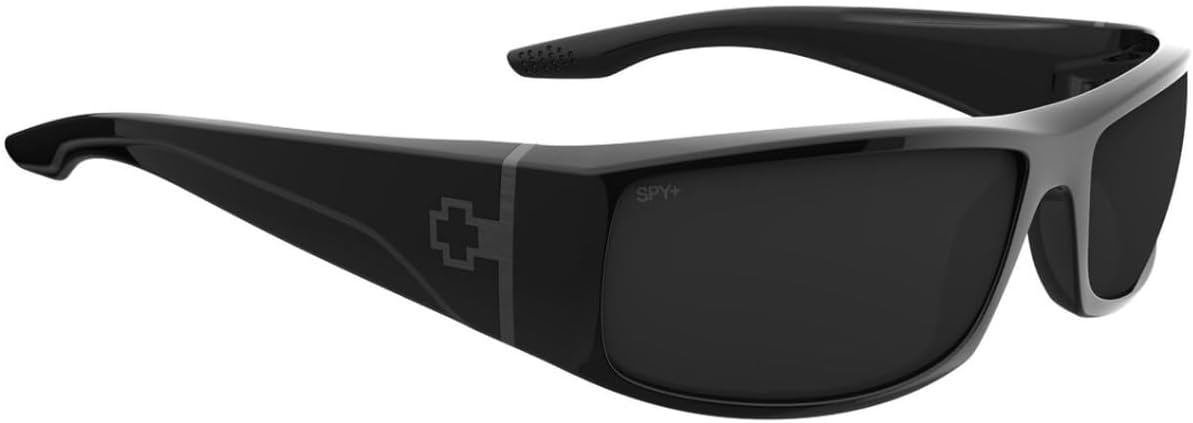 Spy Optic Cooper Sunglasses Gloss Black with Happy Gray Polarized Lens + Case
