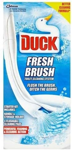 Toilet Duck Fresh Brush Starter Kit + Three Packs of Duck Fresh Refill Wipes