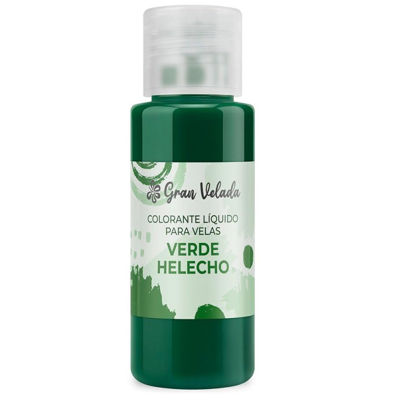 Gran Velada - Colorante Líquido para Velas Verde Helecho 30 ml | Listo para Usar | Versátil en Diseños | Ideal para Velas Artesanales