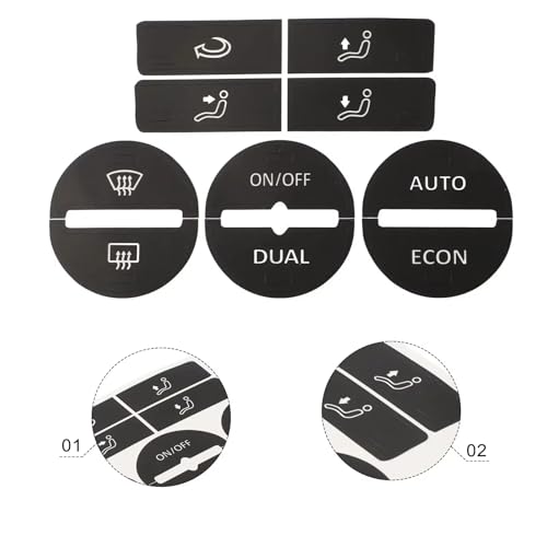 Stickers pour bouton de lève-vitre de Golf Mk5 et climatisation de voiture usée