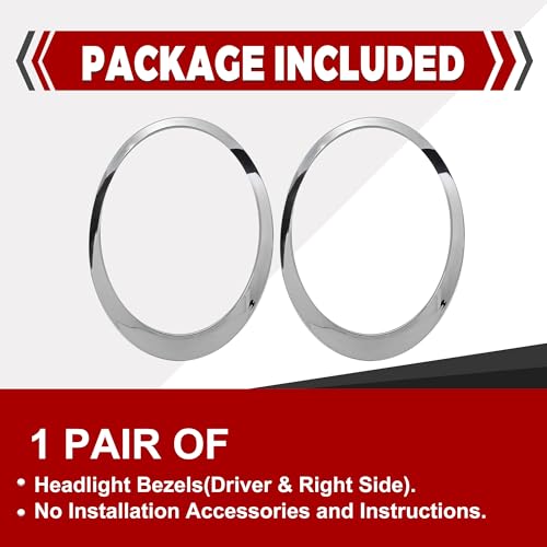 HECASA Pair Headlight Bezel Headlamp Trim Ring Compatible with 2007-2015 Mini Cooper R55 R56 R57 R58 R59 S Clubman Hatchback Convertible Coupe Roadster Front Headlamp Door Silvery Left&Right Side by HECASA - Image 5