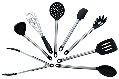 Kitchen Utensil Set - 8-Piece Utensil Set - Silicone Kitchen Utensils - Kitchen Utensils Stainless Steel - by Too Elite Products