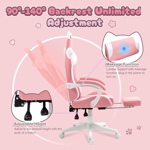 Dowinx Cat Ears Gaming Chair thumbnail 6