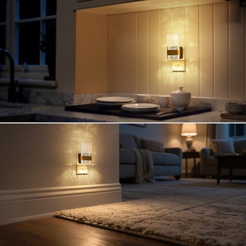 DORESshop LED Night Lights Plug Into Wall [2 Pack], 0-100LM Dimmable Nightlight, Bubble Decorative Night Light with Dusk-to-Dawn Sensor, Wall Sconce-Style Design Nightlights for Bathroom, Hallway,Gift by DORESshop - Used condition - Image 7