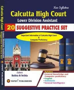 Calcutta High Court Lower Division Assistant 20 Suggestive Practice Set (English Version)