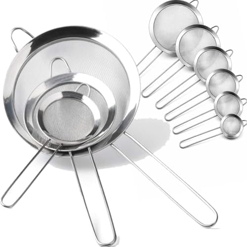 Jogo 3 Peneiras em Aço Inox 8 a 20cm Resistente Luxo Para Coar Po...