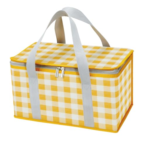 TARSHYRY Bolsas Más Frías, Canasta de Picnic de Gran Capacidad Aislada Bolsas de de Refrigerador con Almuerzo Portátil Duradero Multifuncional para el Trabajo de Oficina, Picnic, (Amarillo y)