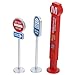 Vaguelly 1 Set Miniature City Traffic Road Signs Playset Engaging Simulation Traffic Sign for Bright Design for Creative Play Compatible with Construction Safe for Learning Fun