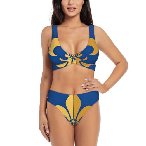 Bikini croisé Fleur de Lis résout le manque de maintien avec son triangle réglable push-up