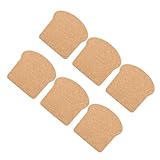 DOITOOL 6 Stück Teiliges Kork Hitzebeständig Isolierend und Wasserabsorbierend Praktische Tischmatten für Tassen und Gläser Schützt Holztisch vor Hitze und Flecken Nachhaltige DIY Cup