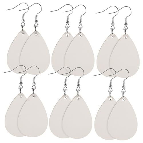 Espacios de sublimación con ganchos decorativos para aretes únicos 2