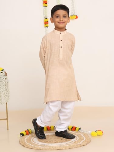 Baba & Baby Boy's Cotton Kurta Pyjama Set3