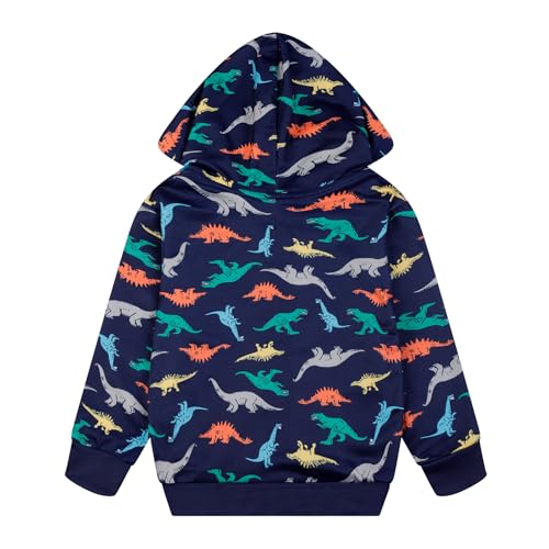 Image of Boys Toddler Zip Up Hoodie Kids Fall Winter Jacket Cute Sweatshirt With Hood 2-7 Years Old