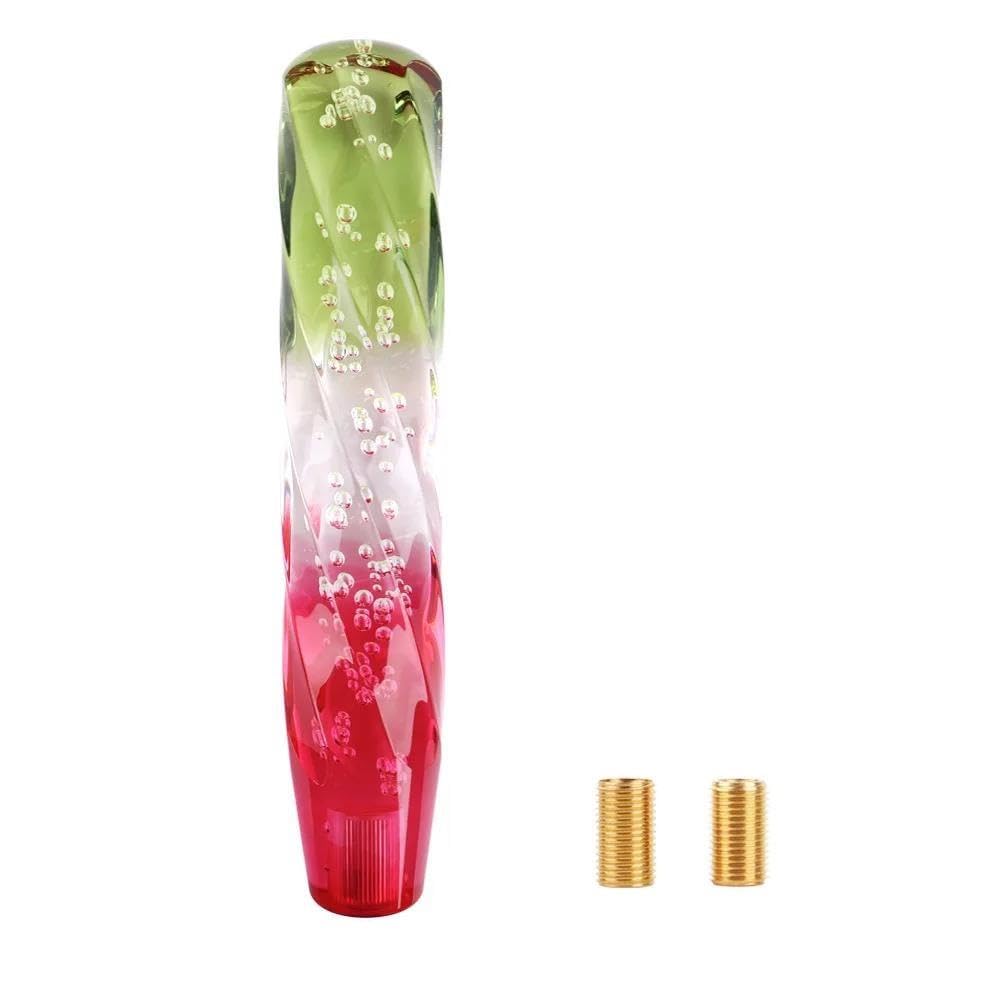 HYASDBWE 10 15 20 25 30cm Car Crystal Resin Bubble Gear Shift Knob AT MT Auto Manual Stick Gear Shifter Stick Lever Gear Shifter Parts(Green,25cm)
