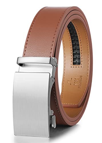 Image of MILORDE Men's Leather Ratchet Belt - 35mm - Customizable Fit