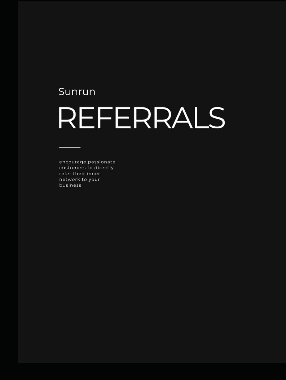Unofficial sunrun Referral Book: Notebook for referral efficiency