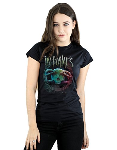 IN FLAMES Women's Battles Circle T-Shirt Medium Black