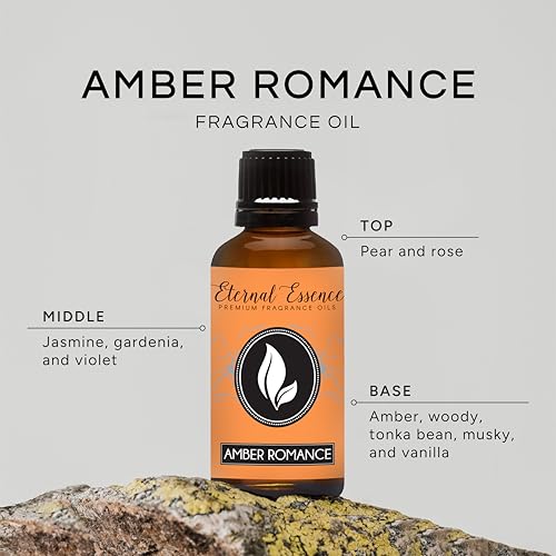 Image of Eternal Essence Oils Amber Romance 30ml Premium Fragrance Oil - for Candle, Soap Making, Aromatherapy, Diffusers, Home Care, & Humidifiers