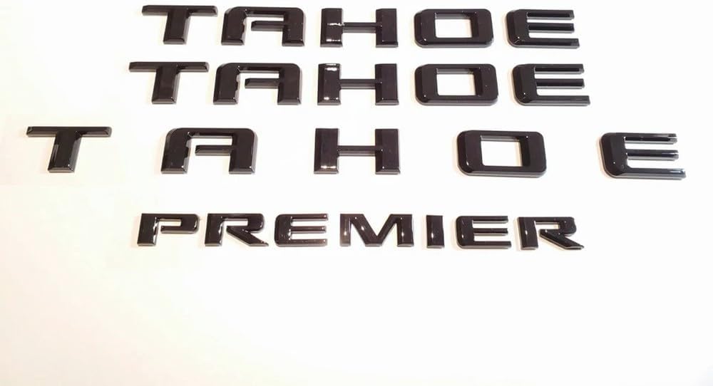 4pack Tahoe Premier Nameplate Badge Replacement for 2021-2025 Side Door Rear Emblem (Gloss Black)