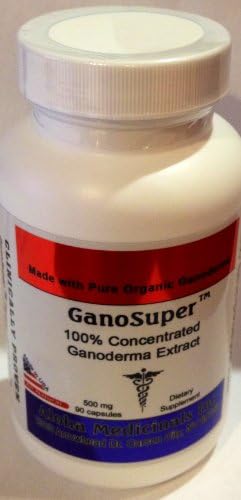 GanoSuper - Water Soluble 100% Concentrated Ganoderma Extract 500mg capsules per bottle, Total 12 Bottles