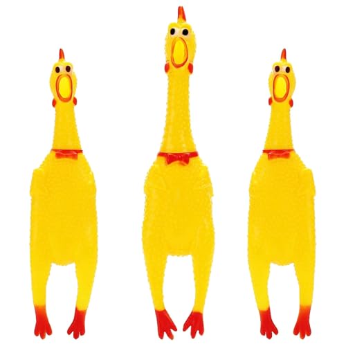 POPLAY 3 PCS Horse Toys, Squeaky Chicken Dog Toys Turkey Ball for Play Horses Play Ball to Reduce Separation Anxiety Noise Maker