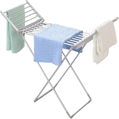 Electric Heated Clothes Rack Foldable Portable Laundry Airer for Indoor Use, Quick Drying and Space Saving (A)