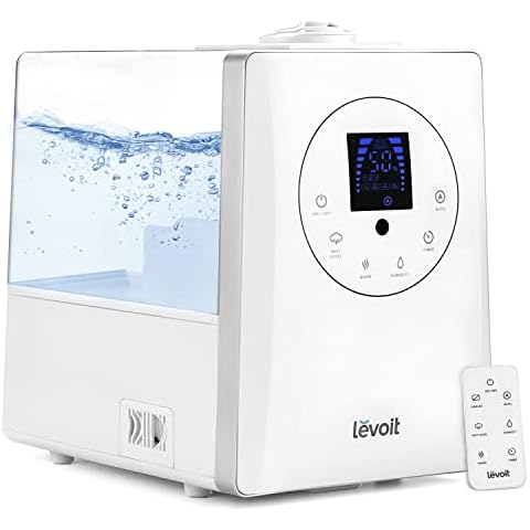 LEVOIT Humidifiers for Bedroom Large Room Home, 6L Warm and Cool Mist Ultrasonic Air Vaporizer Cover