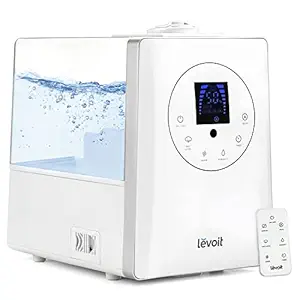 LEVOIT Humidifiers 6L Warm And Cool Mist Ultrasonic Humidifier Germ Free And Whisper-Quiet 2-Year Warranty 1 Pack White