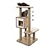 VESPER Cat Tree Scratching Post with Condo - Oak Furniture