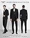 Hihawk Men's 3 Piece Slim Fit Solid Tuxedo with Stretch Fabric, One Button Shawl Collar Jacket Vest Pants with Bow Tie. Black Large
