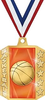 Crown Awards 2" Radiant Medals,Basketball Award Medals Great Radiant Basketball Medals for Basketball