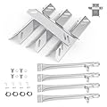 BBQration Grill Parts for Cuisinart 4 Burner GAS2456AS GAS9456AS GAS1456ASO GAS2420AS Stainless Steel Heat Plate Burner Tube for Cuisinart Grill Parts GAS9456AS, 4-Pack