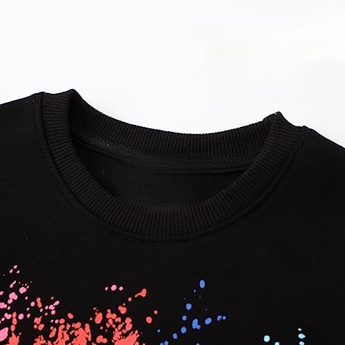 Image of HILEELANG Toddler Boy Sweatshirts Crewneck Long Sleeve Pullover Cotton Graphic Christmas Clothing
