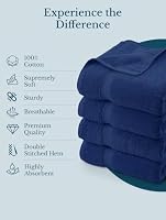 Utopia Towels 4er-Pack Badetücher Set, 69 x 137 cm, Marineblau – Ansicht 5
