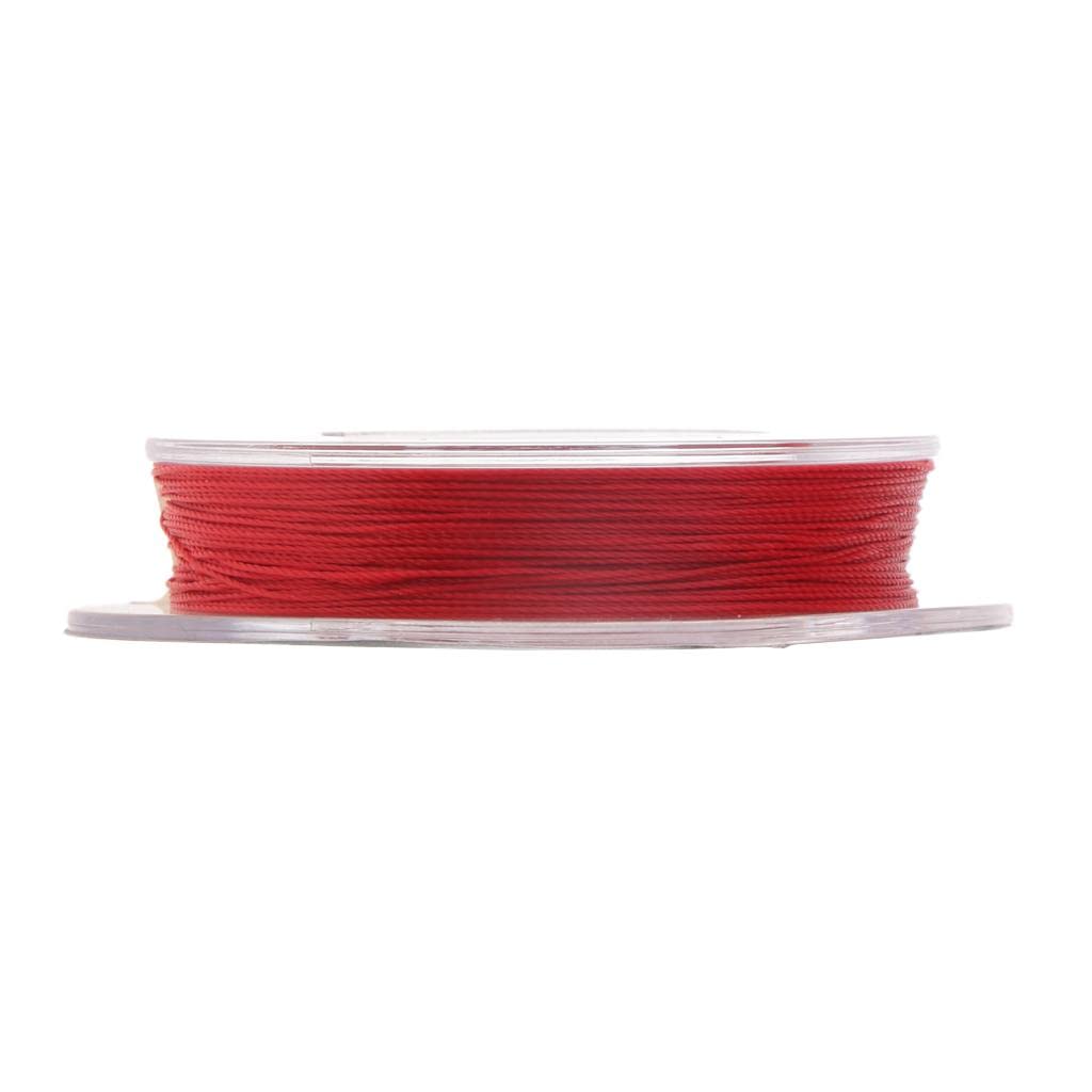 Anneau de Guidage de Canne à Wrap Line Thread 55 Yds Rod Building Thread - Rouge, 50m, Rouge, 50m