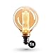 Produktbild CROWN LED Edison Illusion Filament Glühbirne E27 Fassung, Dimmbar, 3,5W, 1800K, Warmweiß, 230V, EL25, Antike Filament Beleuchtung im Retro Vintage Look