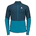 Produktbild Odlo Herren Midlayerjacke Outdoorjacke Stretchfleecejacke Sesvenna, Farbe:Blau, Artikel:-20829 deep dive - stunning blue, Größe:2XL