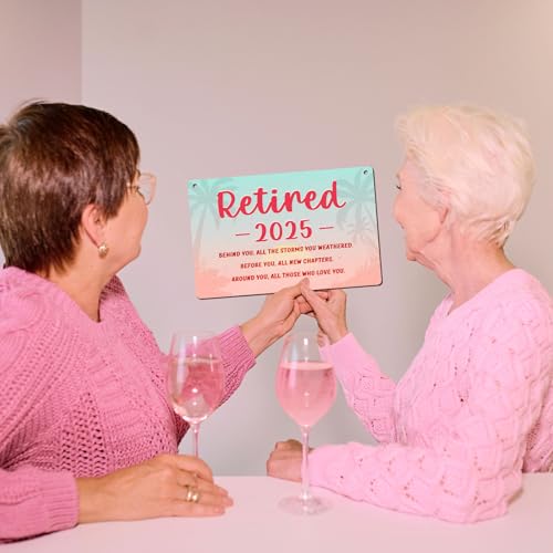 2025 Retirement Wooden Sign - Charming Wall Decor Gift for Her - Image 5