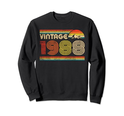 36th Birthday Gifts Retro Vintage 1988 36 Years Old Vintage Felpa
