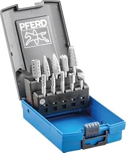 PFERD 10-teilig HSS-Frässtift Set Stahlguss