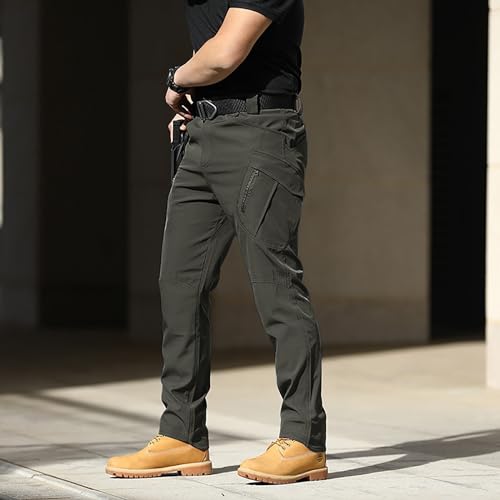 Hiking Trousers Mens Work Utility & Safety Trousers Zip Pockets Waterproof Trousers Combat Trousers for Men UK Mens Walking Trousers Black Trousers Mens Tactical Trousers Flex & Versatile - Image 2